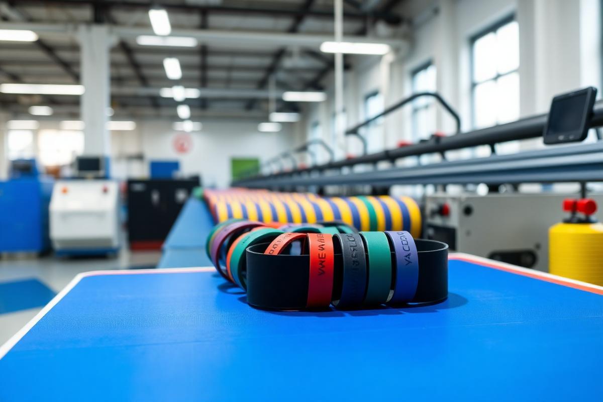 Wristbands being printed in our production facility